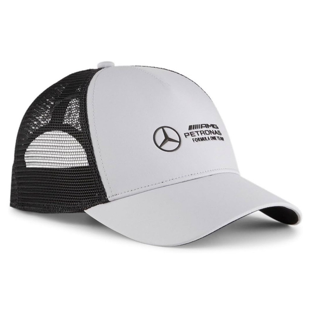 Team PUMA 2024 MercedesAMG-Petronas Formula 1 Trucker Cap Adjustable‎ Silver OS